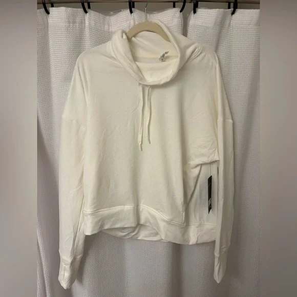 90 Degree By Reflex Ivory Ribbed Top - Picture 1 of 2